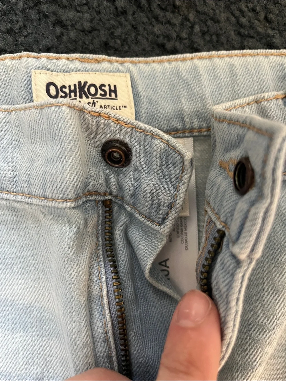 OshKosh B'gosh Light Blue Denim Cargo Mini Skirt